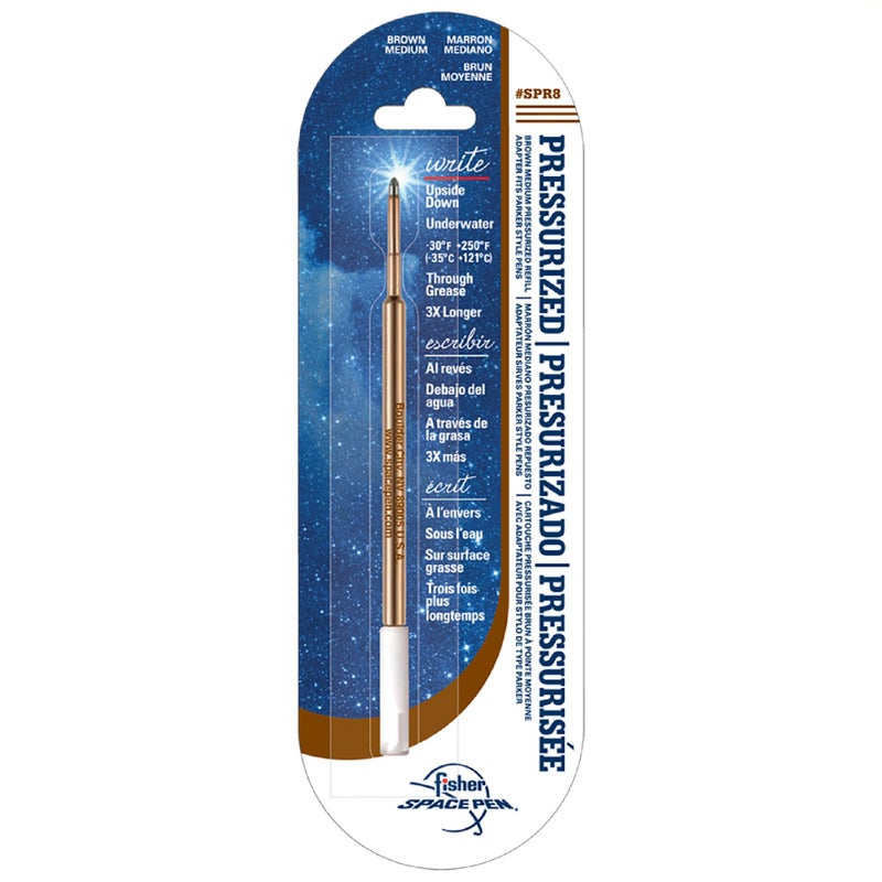 Fisher Space Pen Medium Point Pressurized Cartridge Refill, Brown Ink, 1 Pack - Image 1